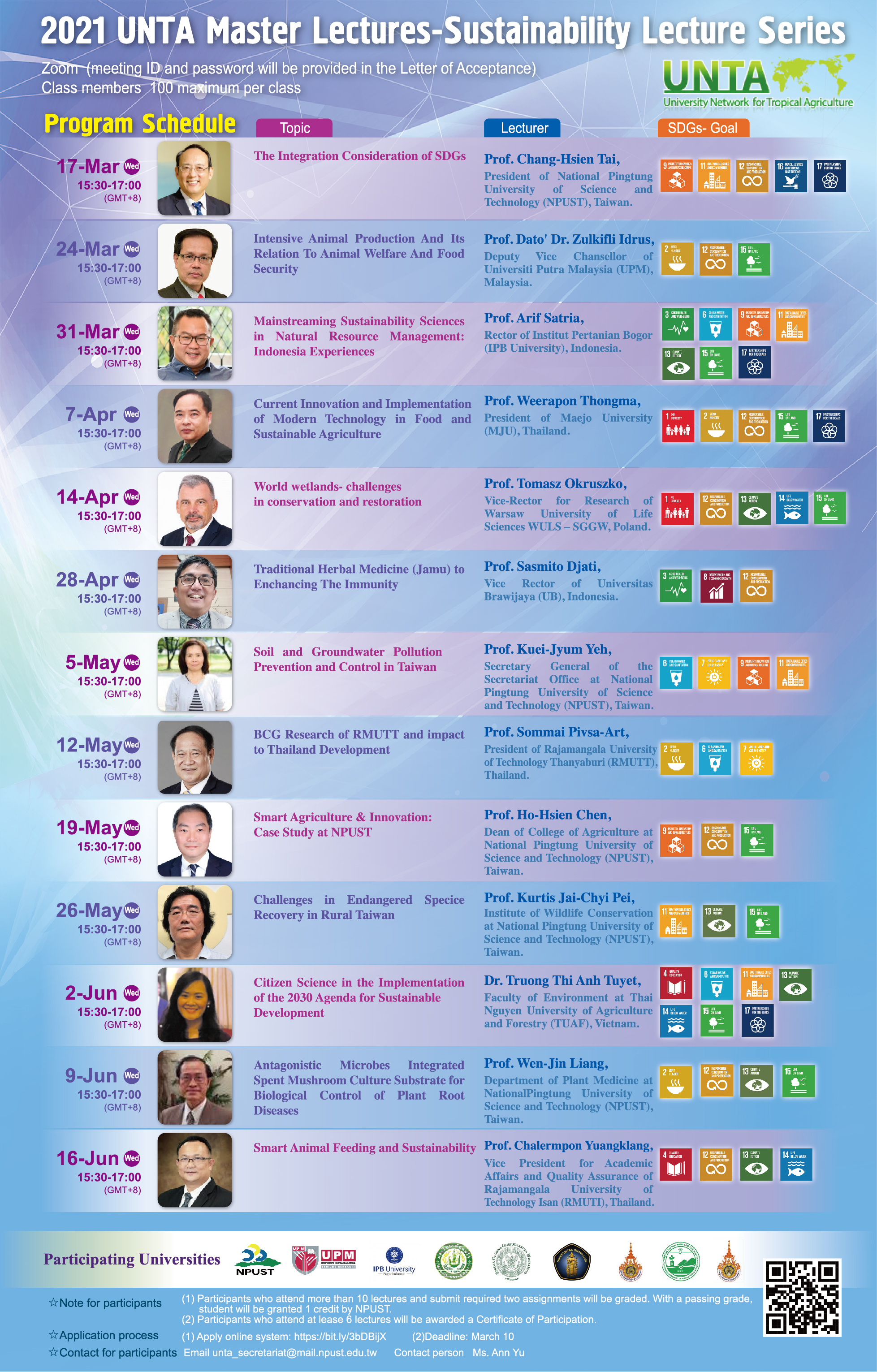 UNTA Master Lectures- Sustainability Lecture Series UNTA Master Lectures- Sustainability Lecture Series